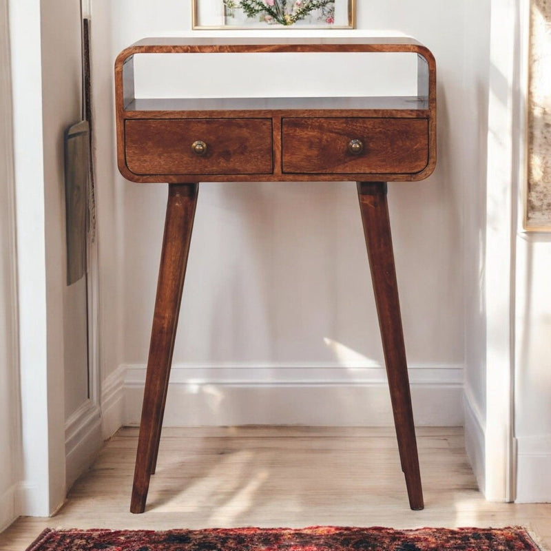 Solid Wood Curved Console Table - R&R Furniture Gallery (Fountain Valley, CA)