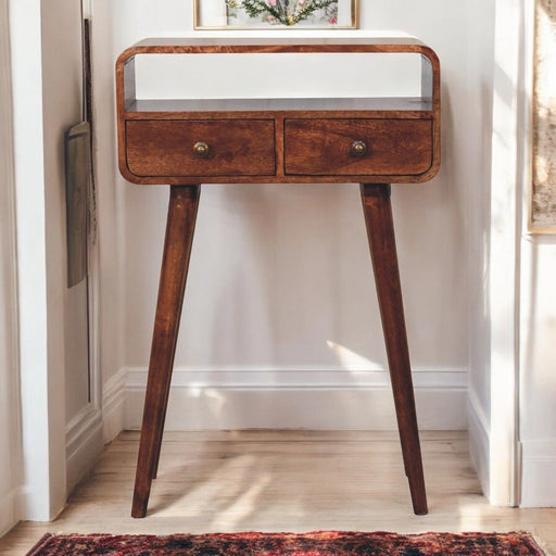 Solid Wood Curved Console Table - R&R Furniture Gallery (Fountain Valley, CA)