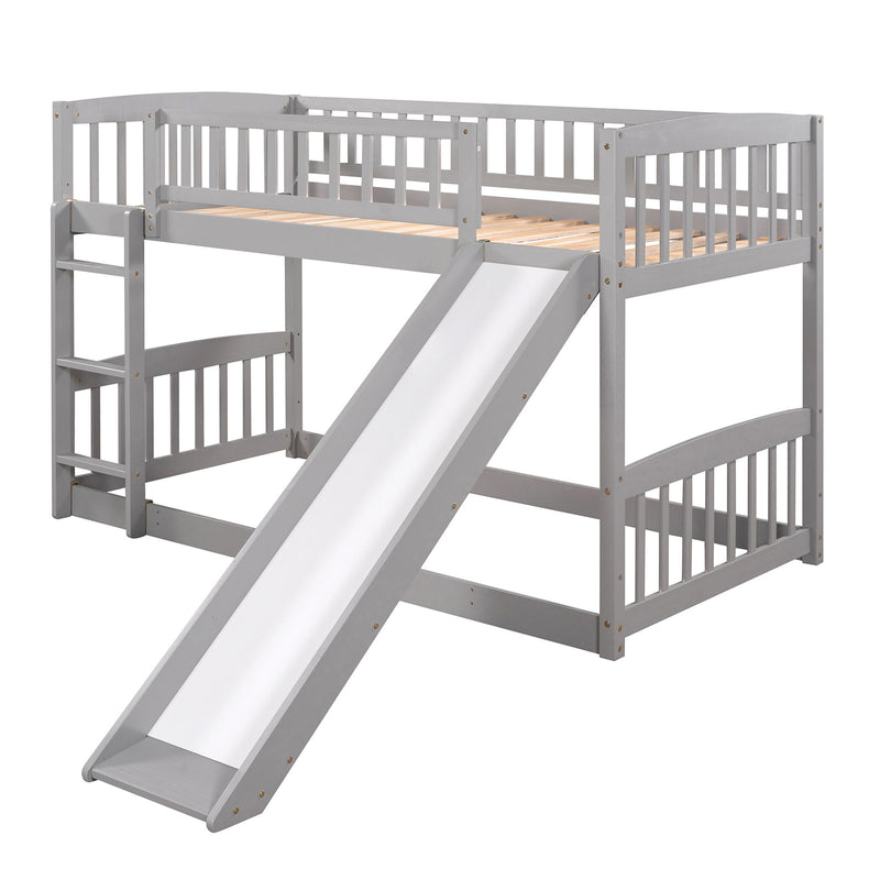 Low Bunk Bed With Slide, Fence And Ladder - R&R Furniture Gallery (Fountain Valley, CA)