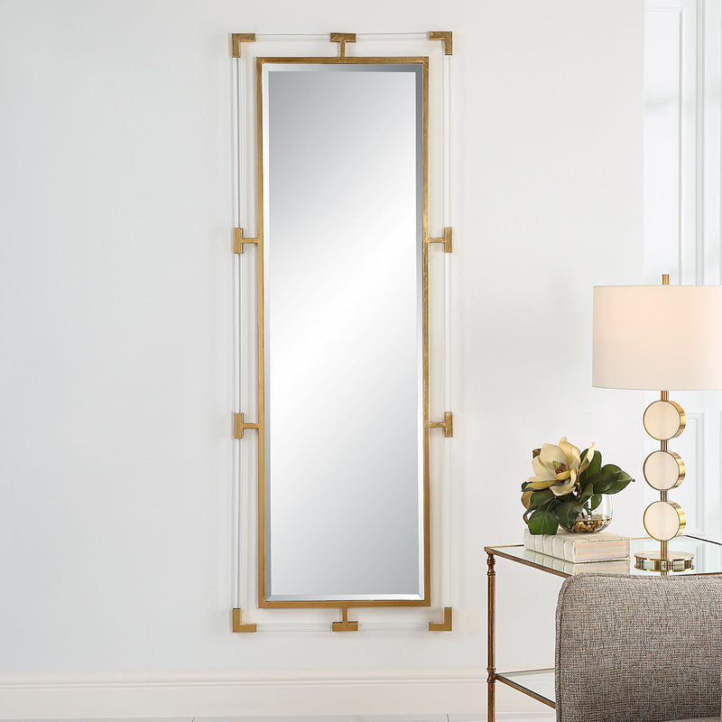 Uttermost Balkan Iron Wall Mirror featuring a round design with an intricate iron frame, ideal for stylish wall decor.