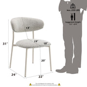 Kalam - Side Chair (Set of 2) - Gray Fabric & Beige - R&R Furniture Gallery (Fountain Valley, CA)