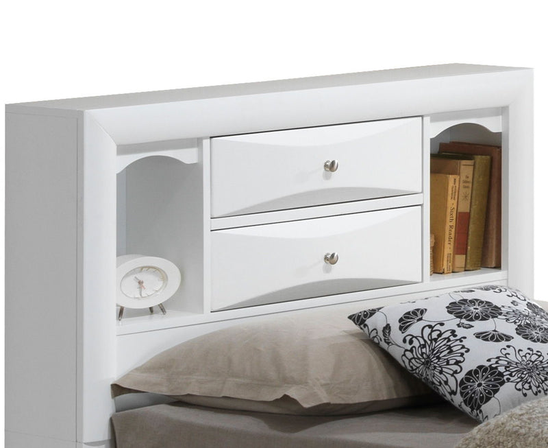 Modern Design Storage Bed With Bookcase Headboard - R&R Furniture Gallery (Fountain Valley, CA)