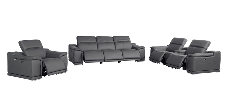 9762 - 7-Piece Modular Power Reclining Sofa, Loveseat And Chair Set With 6 Power Recliners In