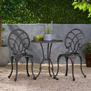 Charleston 3 Pieces Cast Bistro Set - Copper - R&R Furniture Gallery (Fountain Valley, CA)