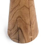 Classic Home Alina accent table in Heartwood Natural wood with a round top and sleek, modern design.