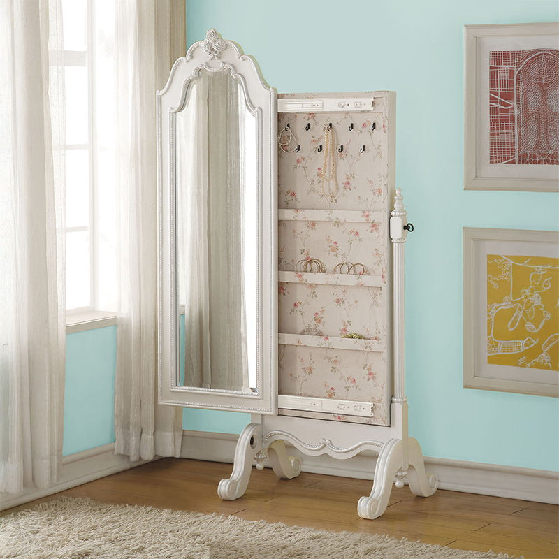 Edalene - Jewelry Armoire - Pearl White - R&R Furniture Gallery (Fountain Valley, CA)