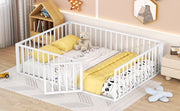 Metal Floor Bed Frame With Fence And Door - R&R Furniture Gallery (Fountain Valley, CA)