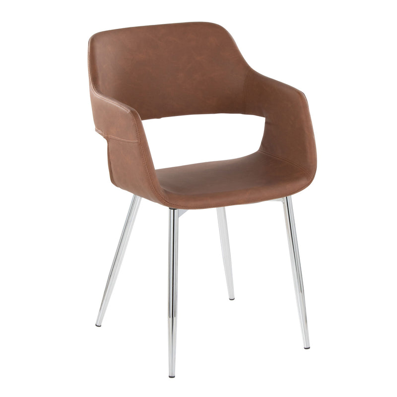 Set of two Lumi Source Margarite contemporary dining chairs with sleek design and cushioned seats for modern dining rooms.