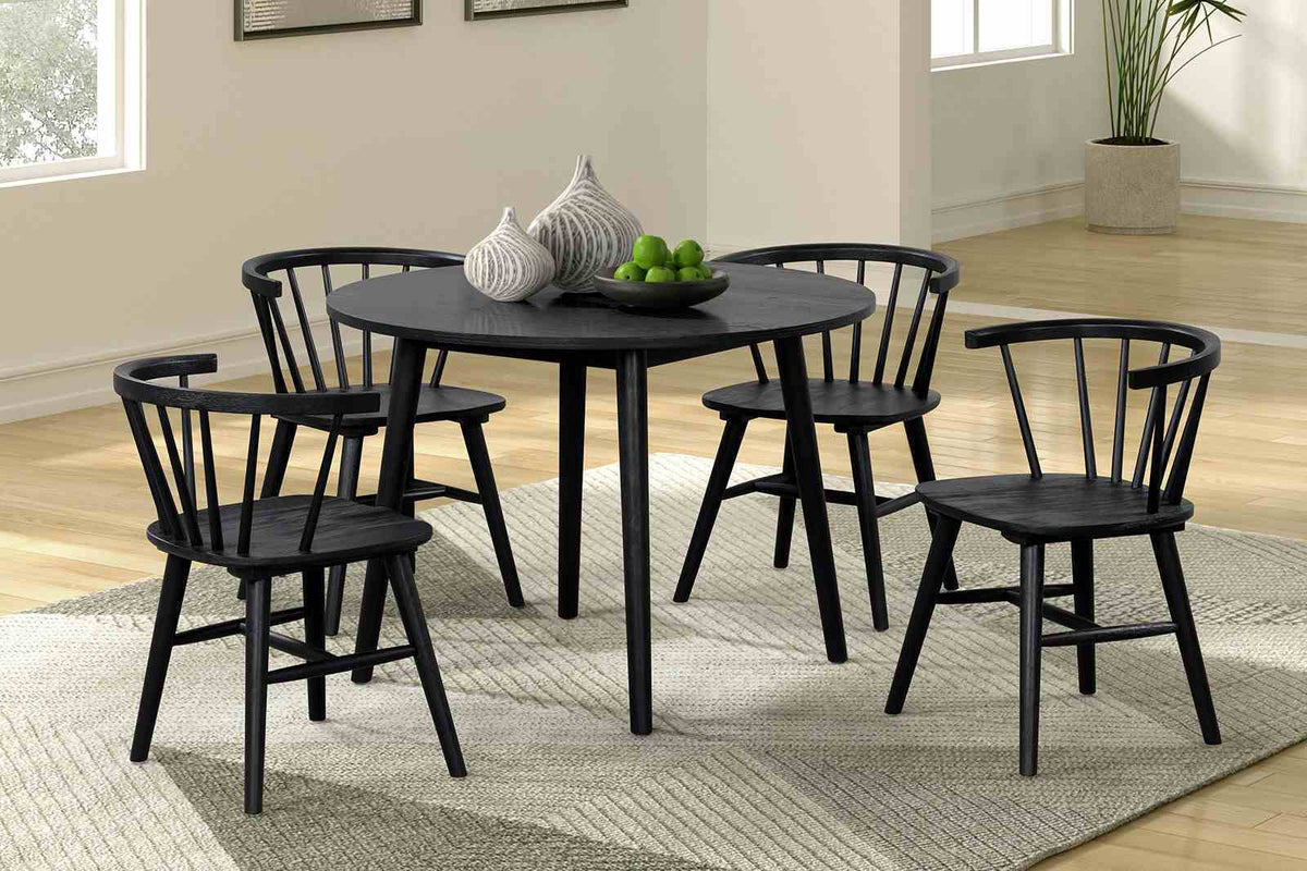 Yate - Round Dining Table, Black