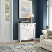 Simpli-Home Amherst storage cabinet, an accent furniture piece with a wooden finish and multiple storage compartments.