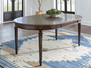 Lavinton - 8 Pc. - Dining Room Extension Table, 6 Side Chairs, Server - Brown - R&R Furniture Gallery (Fountain Valley, CA)