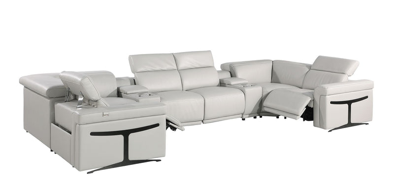 1126 - 8-Piece U-Shaped Sectional Sofa In With 2 Power Recliners & Power Headrests