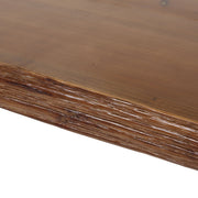 Modern industrial breakfast bar table with metal hairpin legs and natural wood veneer top, by Noble House.