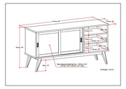 Draper - Handcrafted Mid Century Low TV Media Stand - R&R Furniture Gallery (Fountain Valley, CA)