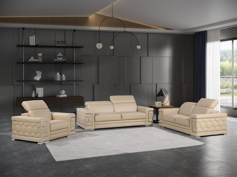 296 - Genuine Leather Living Room Set - R&R Furniture Gallery (Fountain Valley, CA)