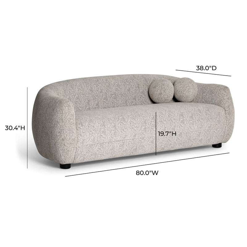 Judy - Woven Fabric Sofa - Black / White - R&R Furniture Gallery (Fountain Valley, CA)
