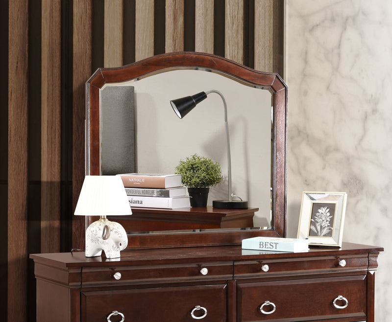 Glory Furniture Triton mirror in cappuccino finish, modern wall mirror with sleek frame, perfect for contemporary home decor.