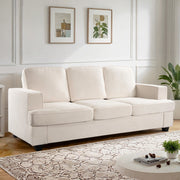 Modern Sofa, Comfortable 3 Seater Couch With Deep Seating, Loose Back Cushions, Wide Arms - R&R Furniture Gallery (Fountain Valley, CA)