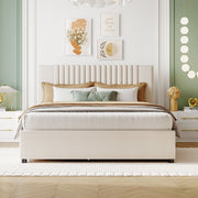 Upholstered Platform Bed With Drawers, Classic Headboard Design - R&R Furniture Gallery (Fountain Valley, CA)
