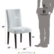 Carena - Side Chair (Set of 2) - White & Brown - R&R Furniture Gallery (Fountain Valley, CA)