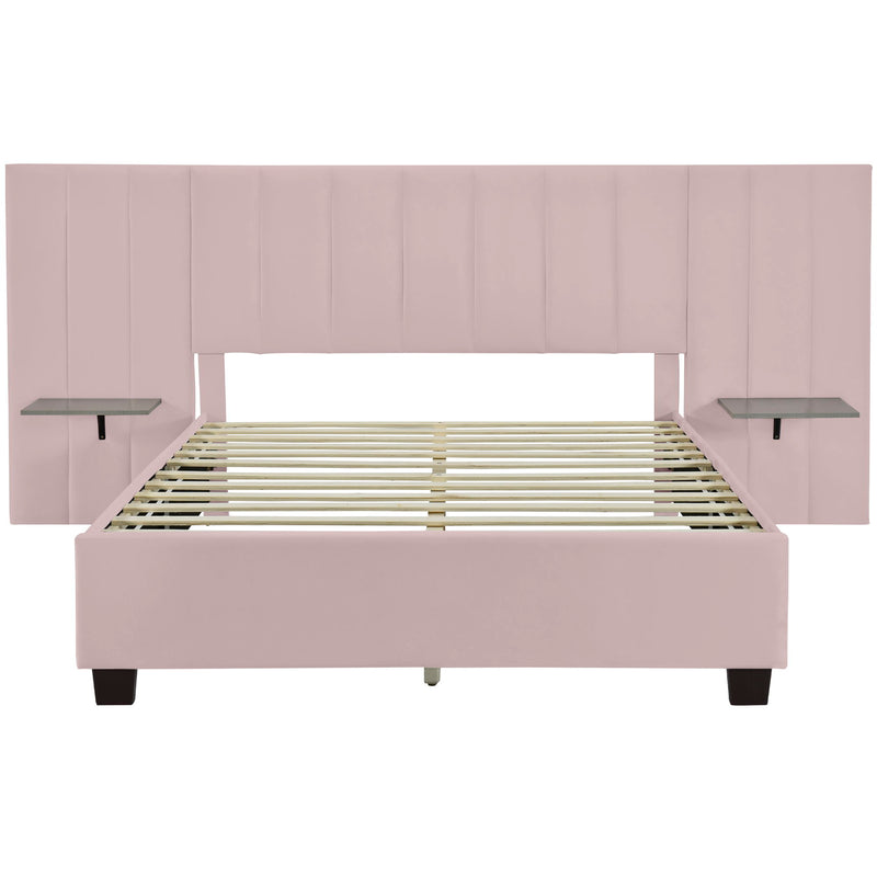 Upholstered Platform Bed With Big Headboard - R&R Furniture Gallery (Fountain Valley, CA)