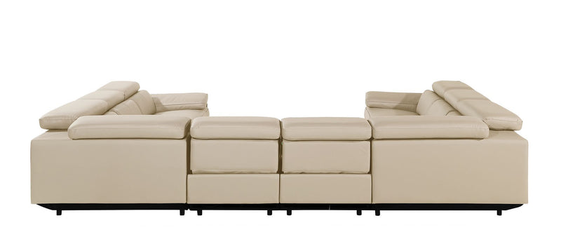 1246 - 8-Piece U-Shaped Modular Power Reclining Sectional With 4 Power Recliners And Power Headrests