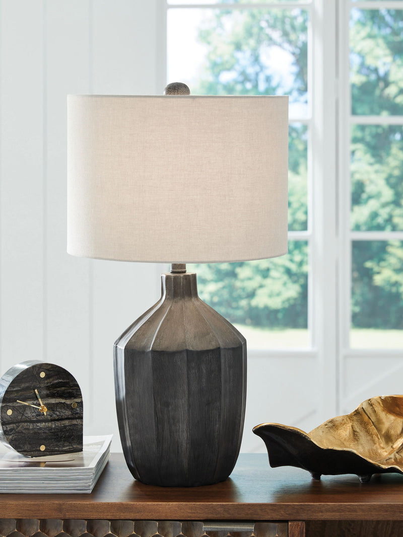 Jilton - Poly Table Lamp - Black - R&R Furniture Gallery (Fountain Valley, CA)