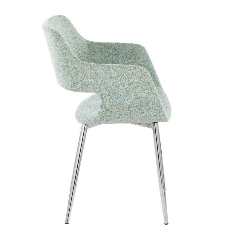 Set of two Lumi Source Margarite contemporary dining chairs with sleek design and neutral upholstery for modern dining rooms.