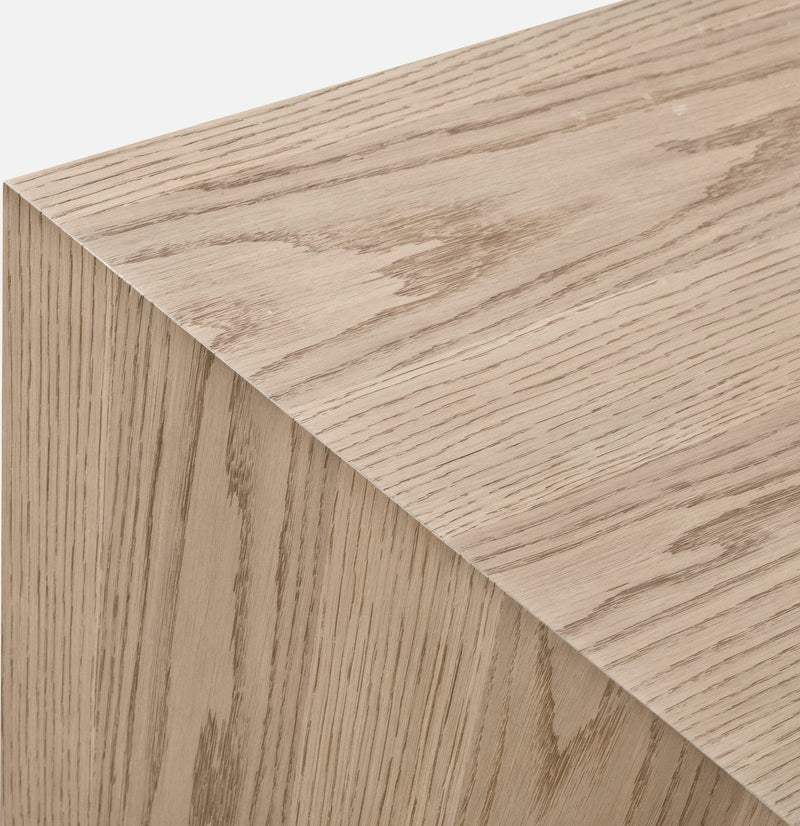 One Coastal Modern Three Drawer USB-charging Nightstand in Bisque