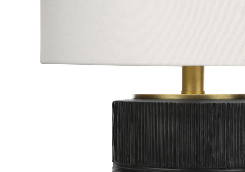 Table Lamp, Lighting, Resin, Contemporary - Black / Cream - R&R Furniture Gallery (Fountain Valley, CA)
