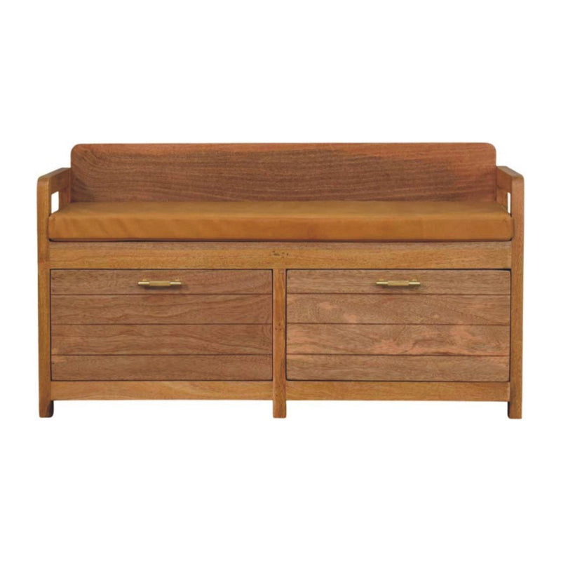 Oxford - 2 Drawer Storage Bench - Beige - R&R Furniture Gallery (Fountain Valley, CA)