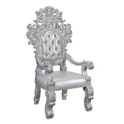 Valkyrie - Arm Chair (Set of 2) - Synthetic Leather & Antique Platinum - R&R Furniture Gallery (Fountain Valley, CA)