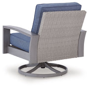 Half Moon Beach - Swivel Lounge With Cushion - Blue / Gray - R&R Furniture Gallery (Fountain Valley, CA)