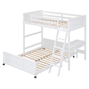 Full Over Full Bunk Bed With Desk - R&R Furniture Gallery (Fountain Valley, CA)