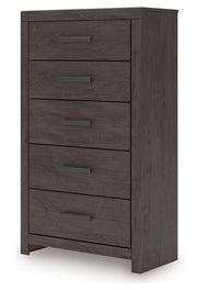 Prendonea - Five Drawer Chest - Charcoal - R&R Furniture Gallery (Fountain Valley, CA)