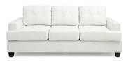 Glory Furniture Sandridge stationary sofa with plush cushions and fabric upholstery, displayed in a modern living room setting.