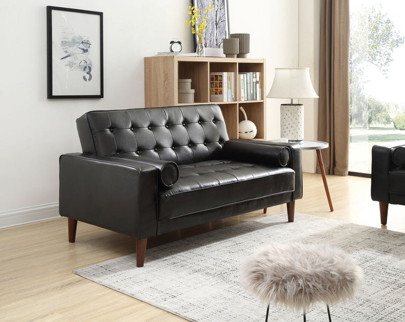 Contemporary Glory Furniture loveseat for two, a stylish futon loveseat with clean lines and comfortable seating, shown in a modern living room.