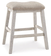 Skempton - Upholstered Stool (Set of 2) - White - R&R Furniture Gallery (Fountain Valley, CA)