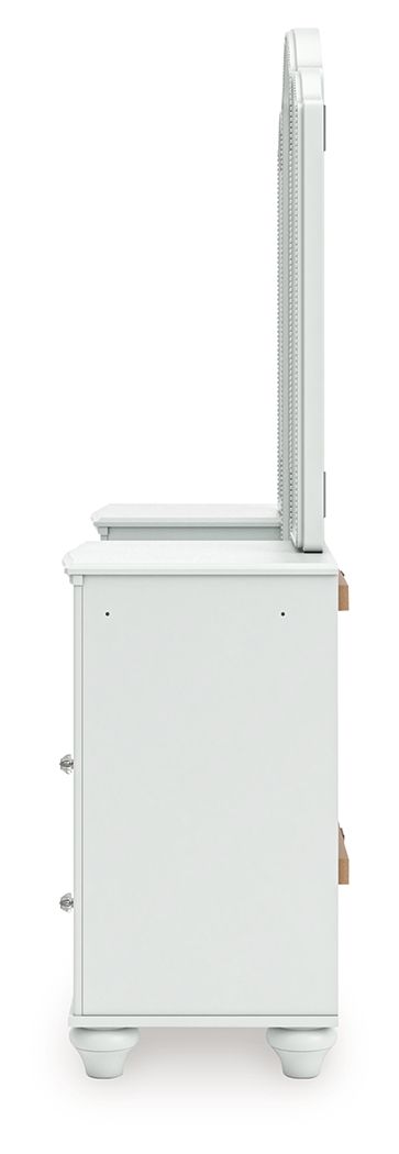 Kozlani - Vanity With Mirror - White - R&R Furniture Gallery (Fountain Valley, CA)