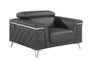 1140 - Top Grain Italian Leather Chair - R&R Furniture Gallery (Fountain Valley, CA)