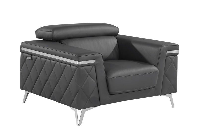 1140 - Top Grain Italian Leather Chair - R&R Furniture Gallery (Fountain Valley, CA)