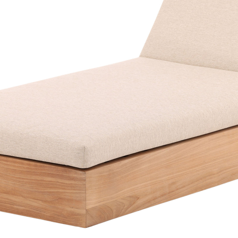 Darlene - Outdoor Chaise - Sand And Natural