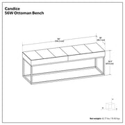 Candice - Ottoman Bench - Tan / Black - R&R Furniture Gallery (Fountain Valley, CA)