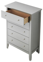 Glory Furniture Primo accent chest with wooden finish, featuring a sleek design and storage drawers for stylish home organization.