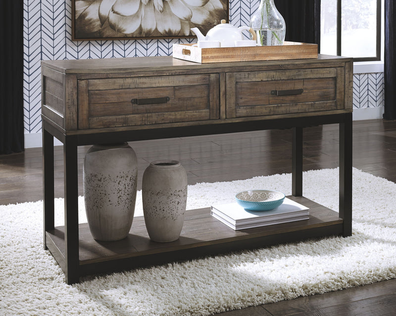Johurst - Sofa Table - Grayish Brown - R&R Furniture Gallery (Fountain Valley, CA)