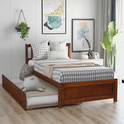 Platform Bed Wood Bed Frame With Trundle - R&R Furniture Gallery (Fountain Valley, CA)