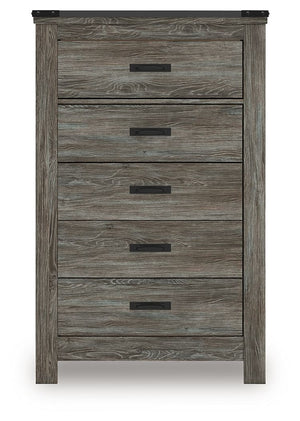 Frandern - Five Drawer Chest - Gray - R&R Furniture Gallery (Fountain Valley, CA)