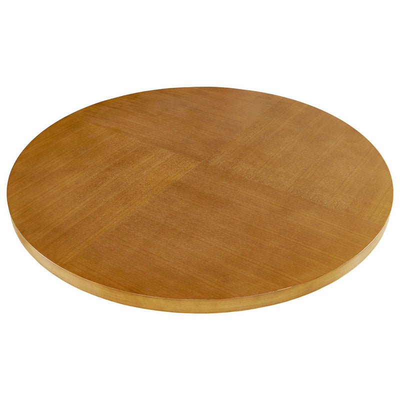 Round Dining Table With Pecan Wood Veneer - Walnut - R&R Furniture Gallery (Fountain Valley, CA)