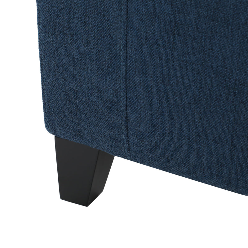 Noble House Guernsey storage ottoman with tufted top, versatile upholstered ottoman with hidden storage and elegant design.