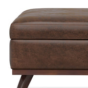 Owen - Multifunctional Square Coffee Table Storage Ottoman - R&R Furniture Gallery (Fountain Valley, CA)